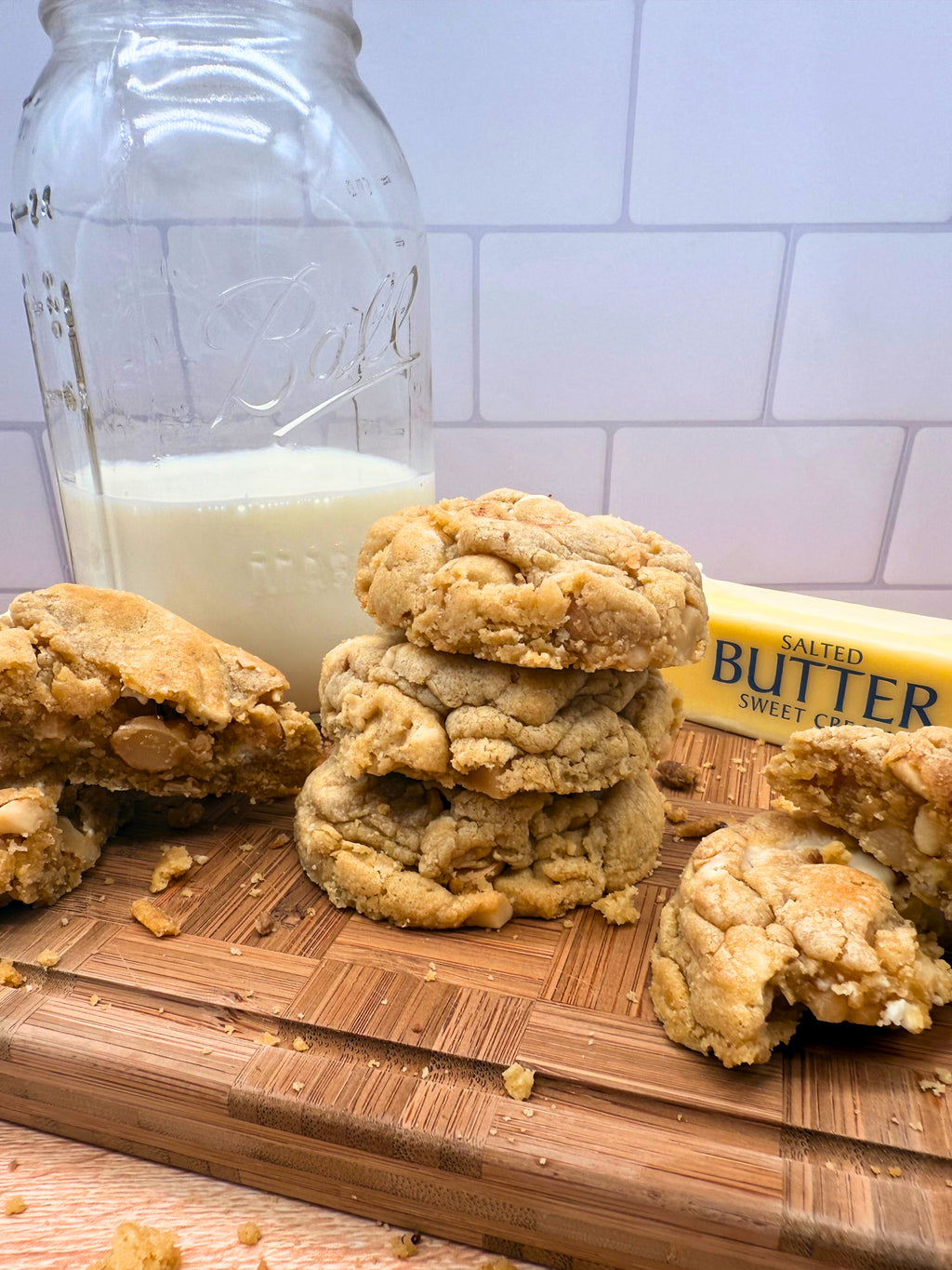 White Choc Macadamia Nut Cookies