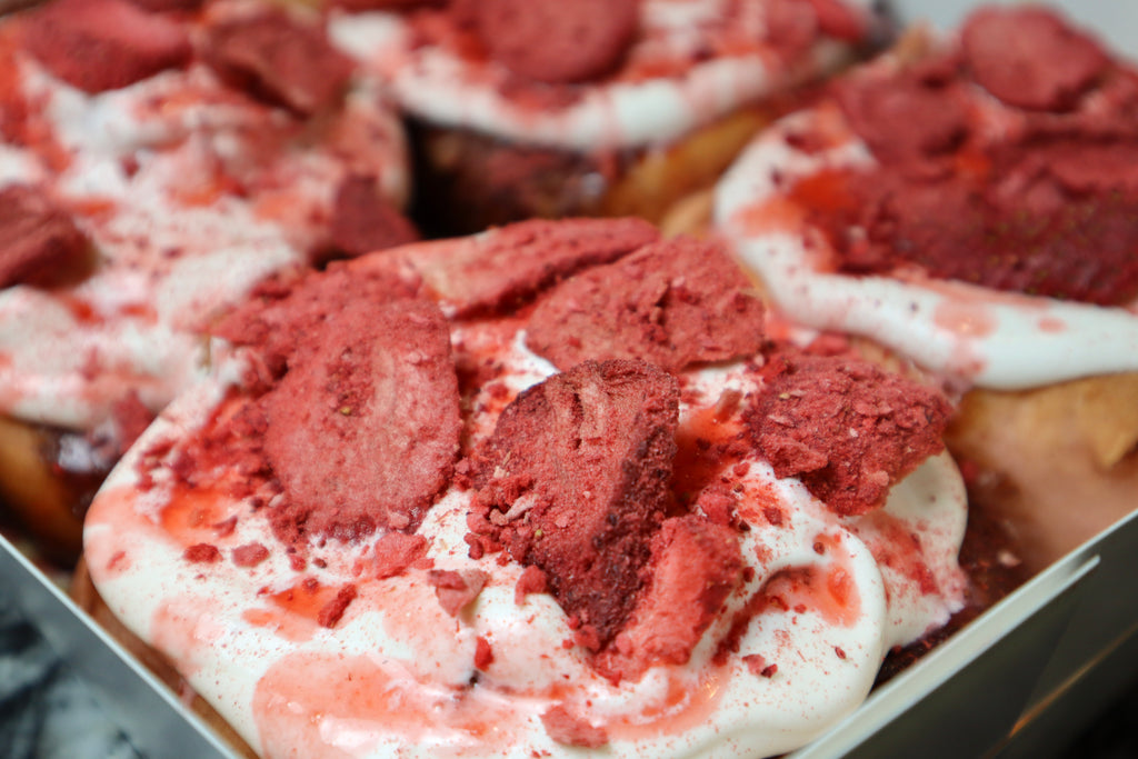 Strawberry Cheesecake Cinnamon Roll