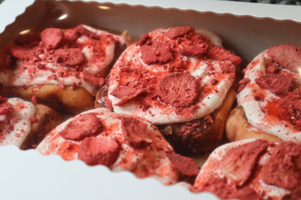 Strawberry Cheesecake Cinnamon Roll