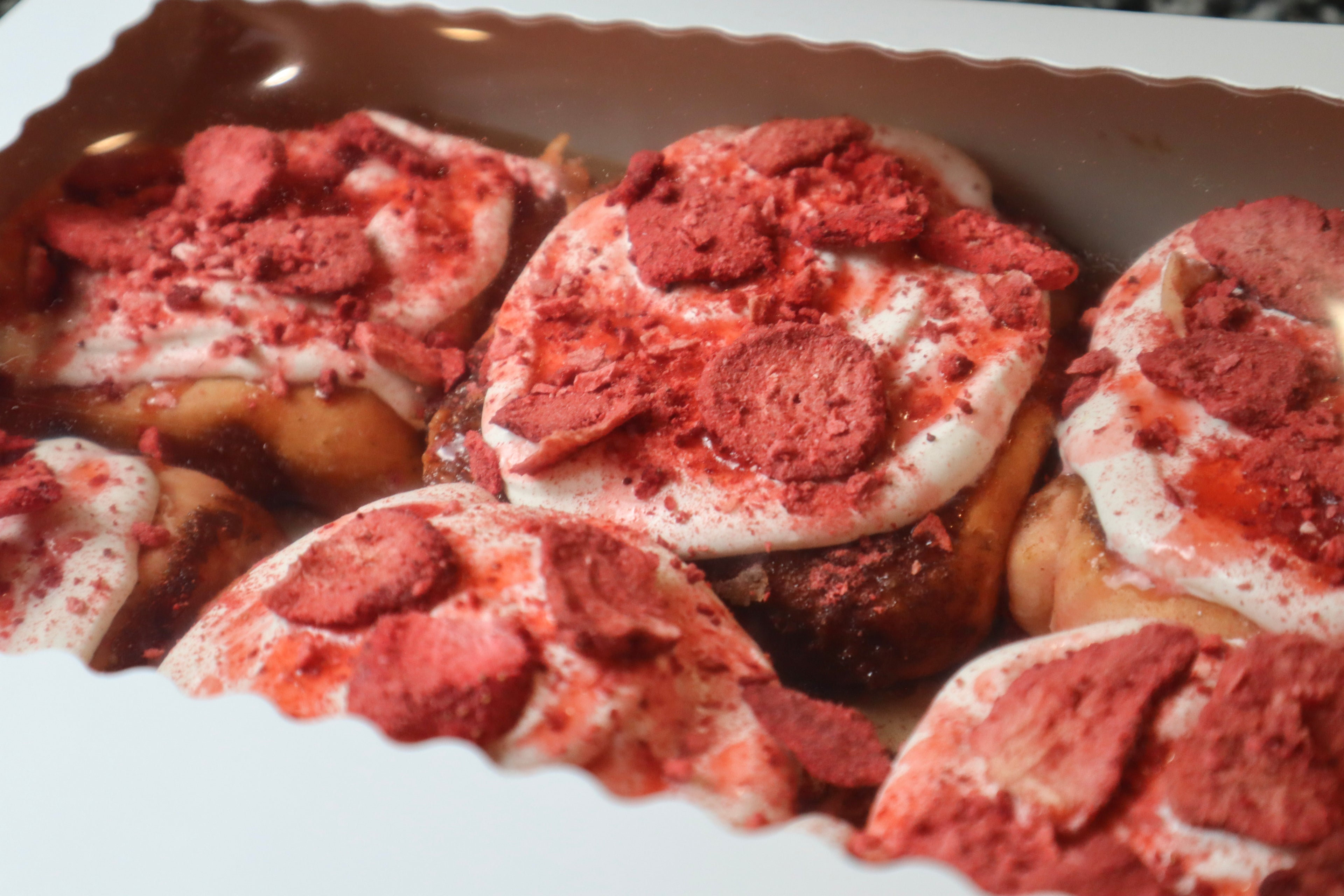 Strawberry Cheesecake Cinnamon Roll