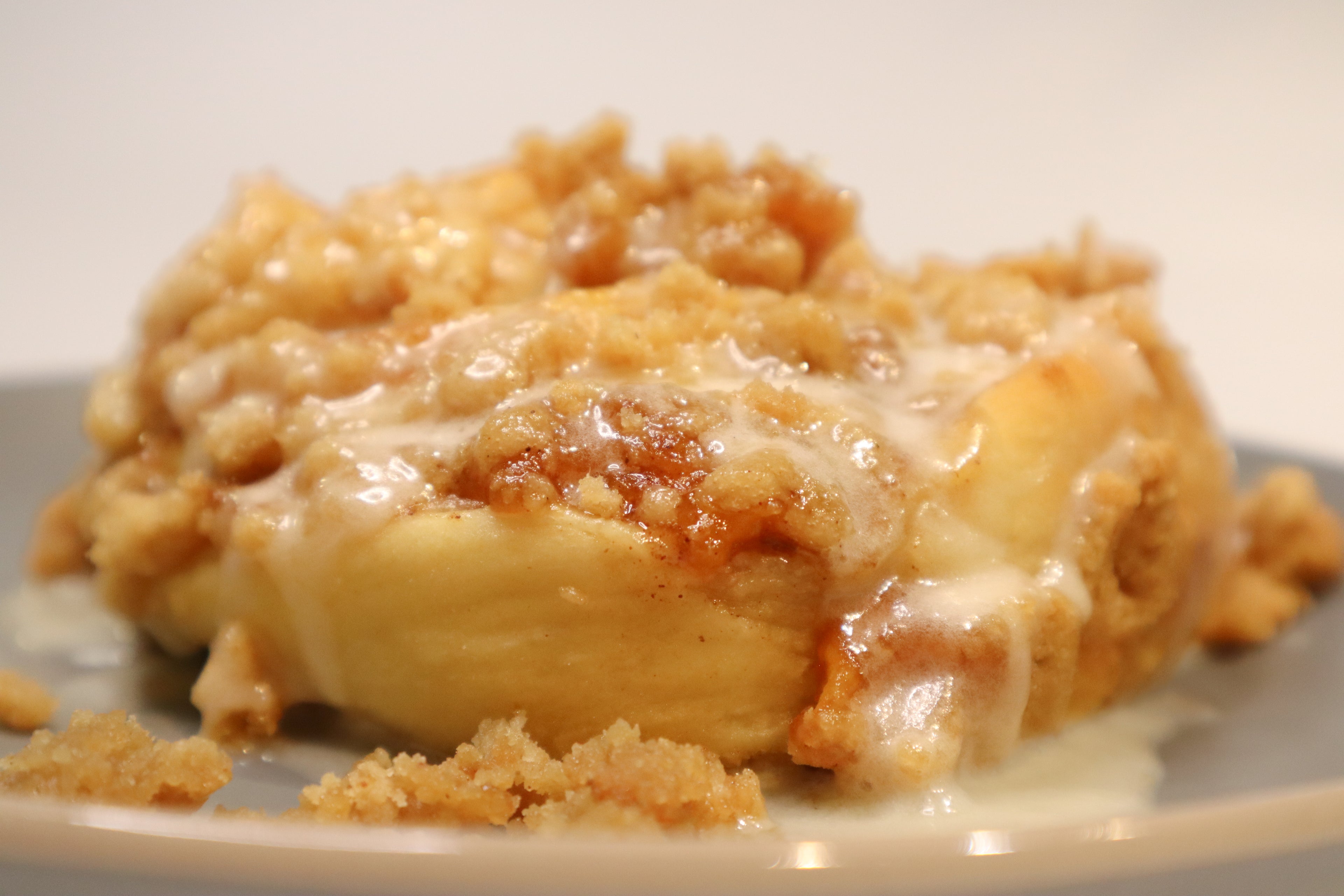 Peach Cobbler Cinnamon Roll