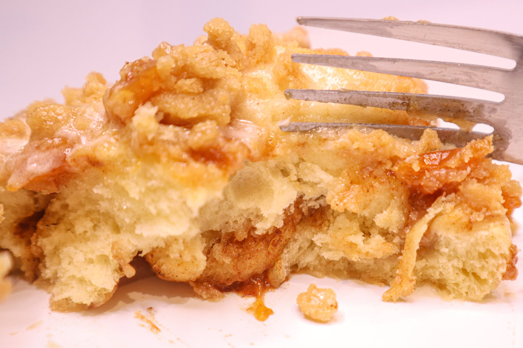 Peach Cobbler Cinnamon Roll